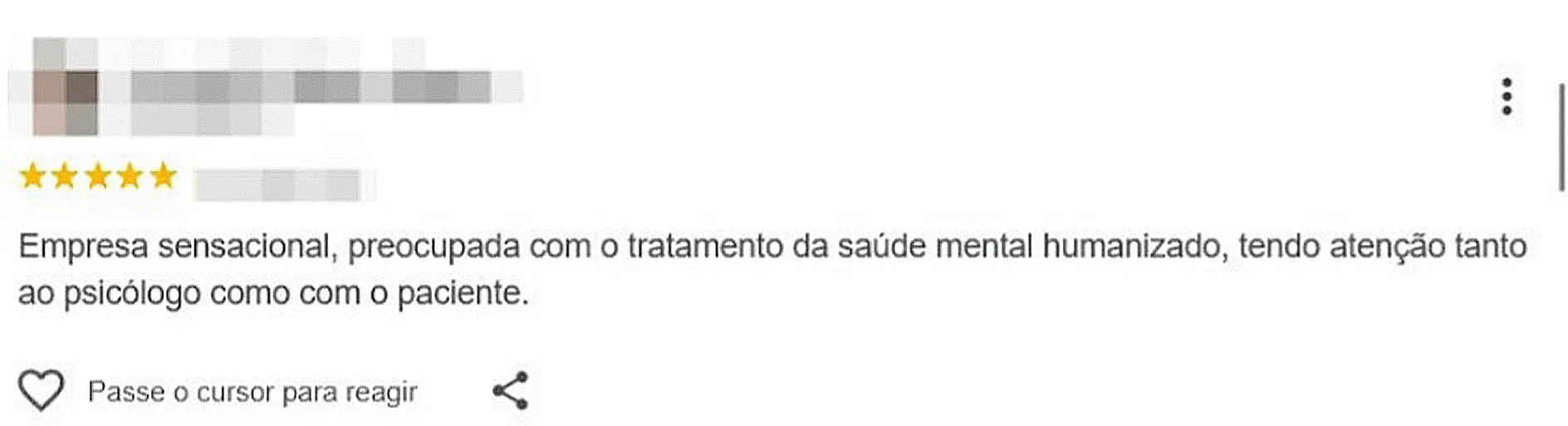 Depoimento de paciente